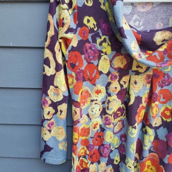 Georgeous!  Radzoli Clwled Neck Fall Colors Sweater Tunic Size XL - Picture 8 of 10